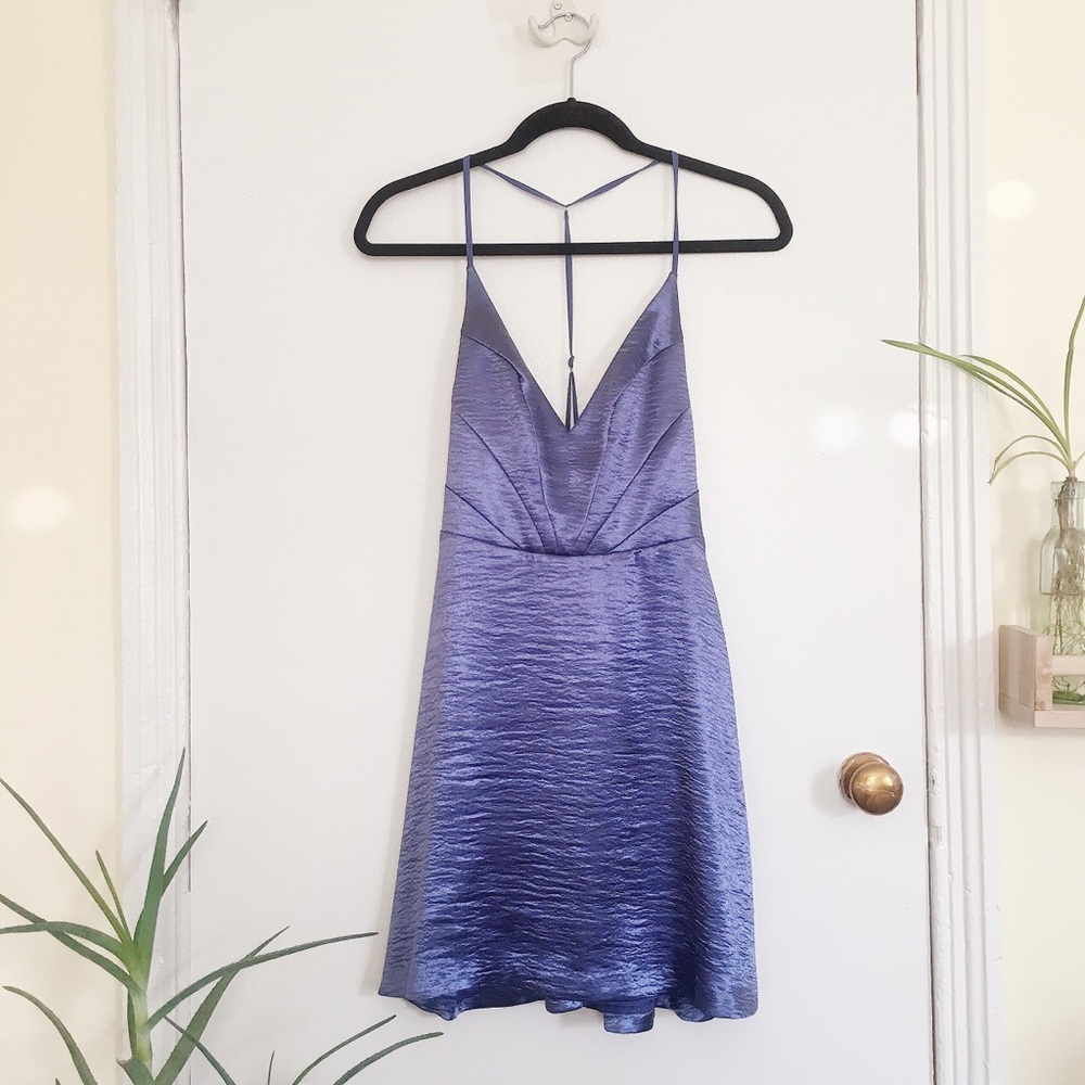 Metallic open back dress